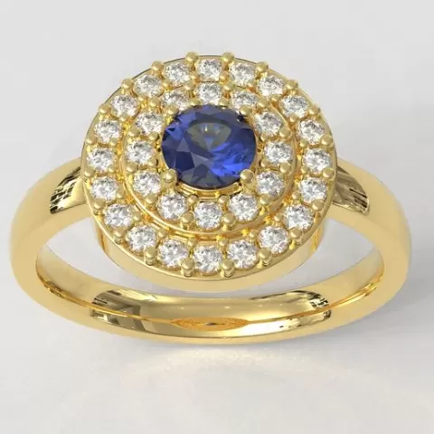Round Gemstone Ring