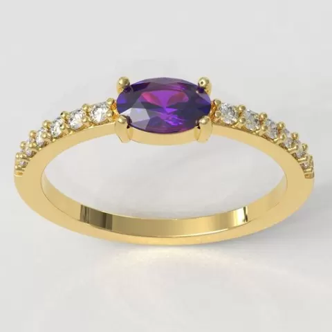 Oval Gesmtone Classic Ring