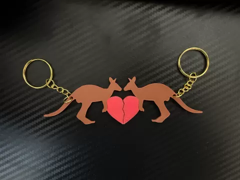 Kangaroo Friendship BFF Bag tag