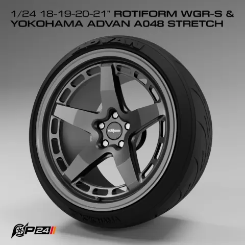 1/24 18-19-20-21 inch Rotiform WGR-S & Yokohama Advan A048 stretch by Phong Nguyen