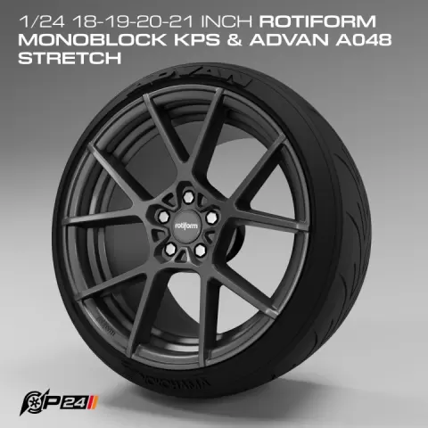 1/24 18-19-20-21 inch Rotiform MonoBlock KPs & Yokohama Advan A048 stretch by Phong Nguyen