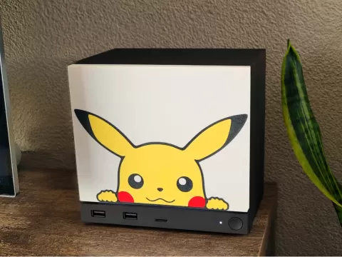 Steam Machine Plate - Peeking Pikachu