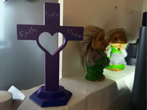 Jesus Faith hope love with stand