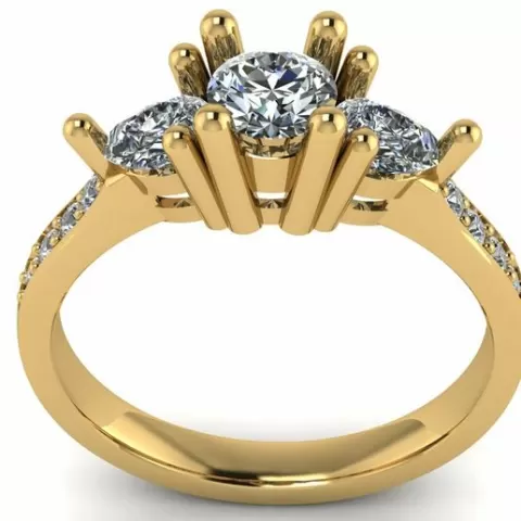 Marquise Diamond Engagement Ring 3d printable model