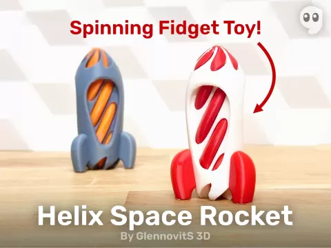 Helix Space Rocket (fidget vortex spinner toy)