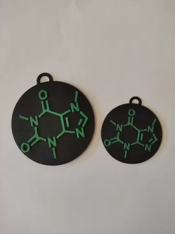 Caffeine ornament and keychain - PrintCube3D
