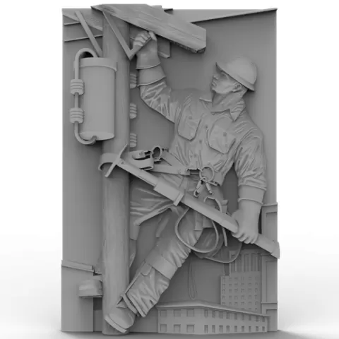 3D Model STL File for CNC Router/Laser & 3D Printer Lineman