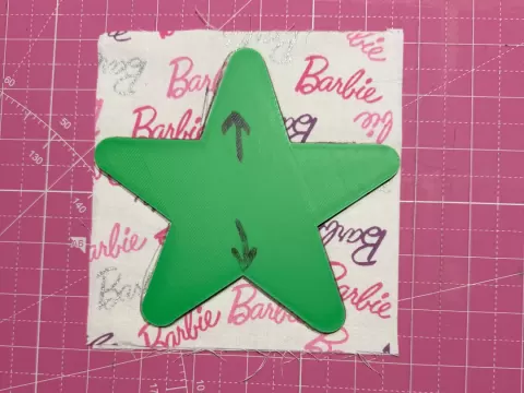5 1/2 inch Rounded Star for Sewing Outline