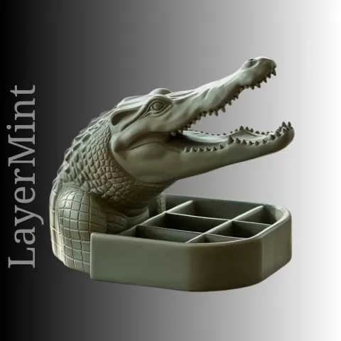 Alligator Head Desk Organizer