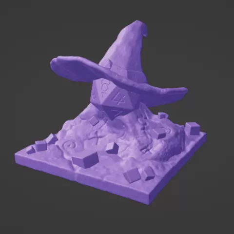 The "Crystal Witches' Hat" D6 Dice Insert