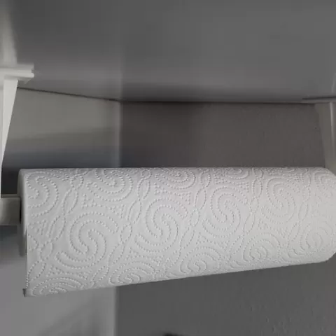 Screwless kitchen roll holder
