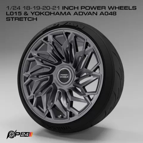 1/24 18-19-20-21 inch Power Wheels L015 & Yokohama Advan A048 Stretch by Phong Nguyen