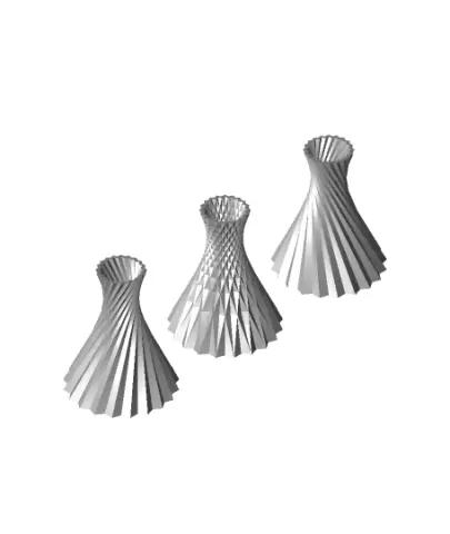 diamond & swirl vase set V2