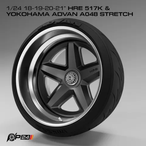 1/24 18-19-20-21 inch HRE 517K & Yokohama Advan A048 stretch by Phong Nguyen