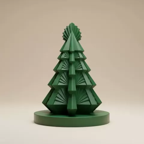 low poly Christmas tree Sculpture - Countless Sm