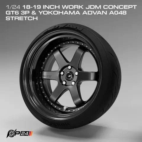 1/24 18-19 inch Work JDM Concept GT6 3P & Yokohama advan a048 stretch by Phong Nguyen