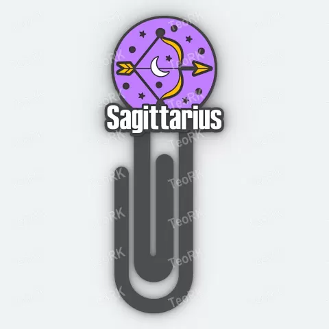 Paperclip sagittarius - signs of the zodiac - hor - bookmark - TeoRk