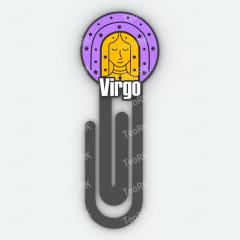 Paperclip virgo - signs of the zodiac - horoscope - bookmark - TeoRk
