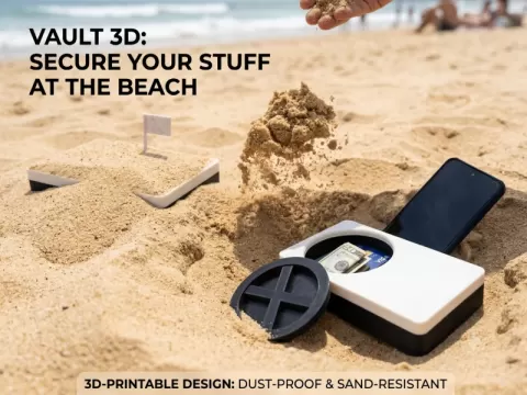 Beach vault for cellphone and personal items