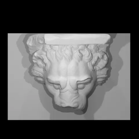 Lionhead gargoyle from the Sanctuary of Jupiter Heliopolitanus by Scan The World