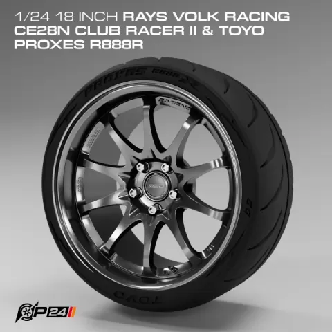 1/24 18 INCH RAYS VOLK RACING CE28N CLUB RACER II & TOYO PROXES R888R by Phong Nguyen