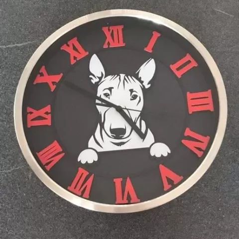 Bull Terrier clock