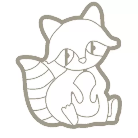 Raccoon - Cookie cutter