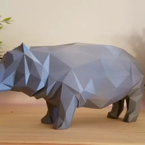 Low Poly Hippo by Turtleman