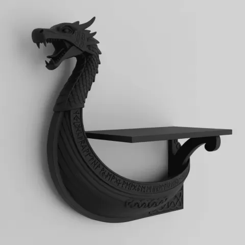 viking dragon boat shelf