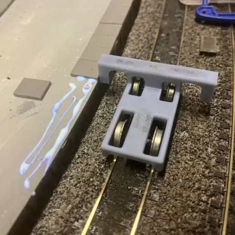 Model Railway Curved Platform Coping Stone Laying Tool