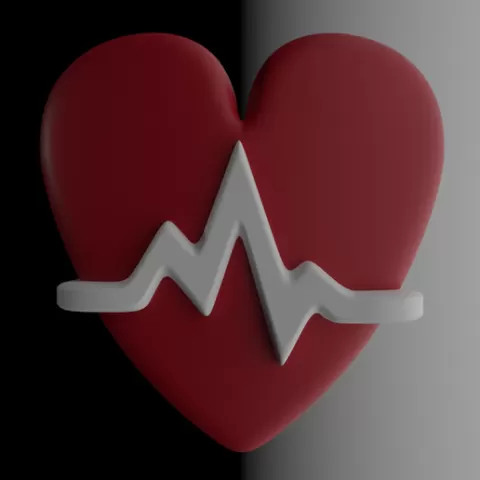 Heart with pulse