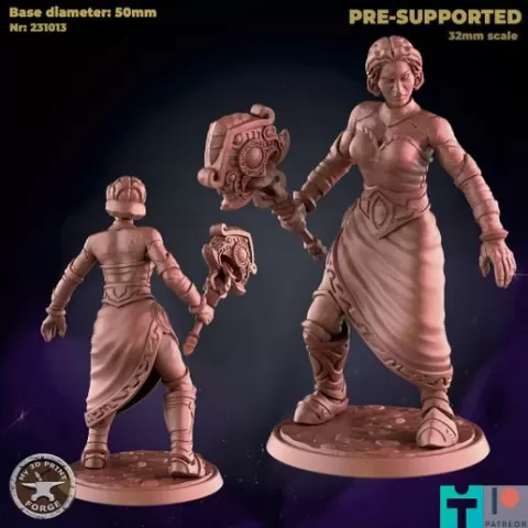 Stone Maiden Attack with Mace