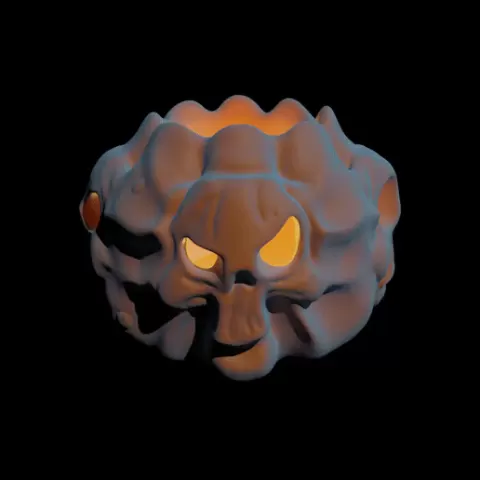 skull candlestick