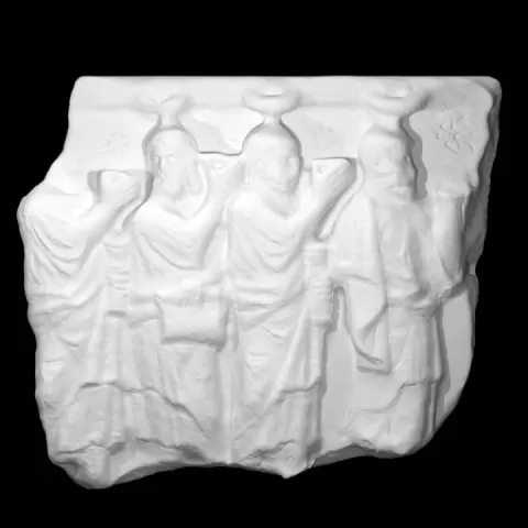 Fragment of a 'stars and crowns' sarcophagus by Scan The World