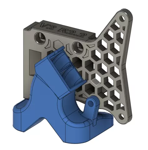 Delta-P fan duct V2-R2 for MK3S(+) extruder