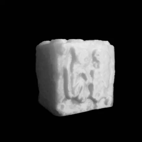 Stone block with confronting eagle and jaguar and glyph for 4 Movement at The British Museum, London by Scan The World