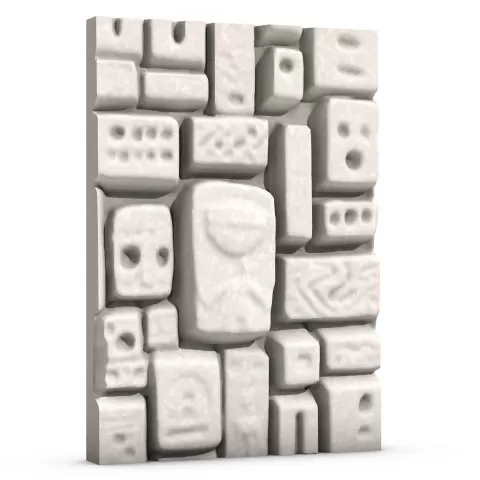 Rustic Basalt Cobblestone Wall - 1xMerch