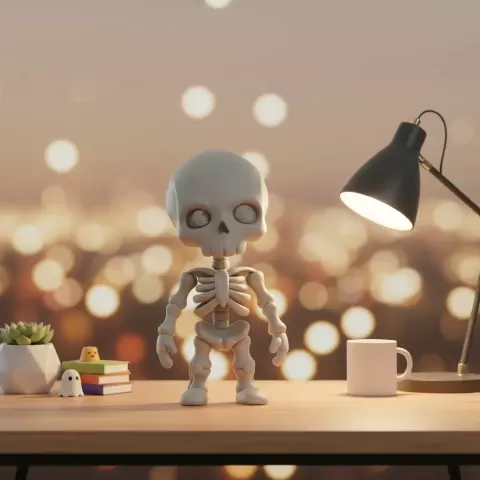 Long Skull Skeleton - The calm moon
