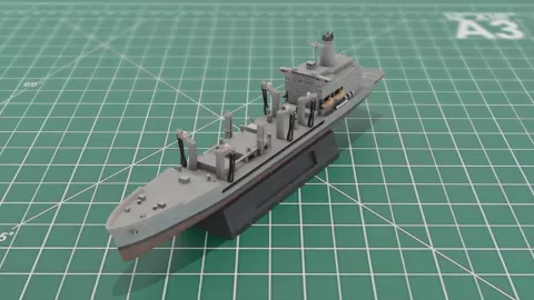 Henry Kaiser Class Replenishment Oiler US Navy STL Model