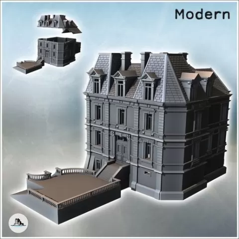 Town hall of Hermanville (Normandy, France) - World War Two Second WWII Front Eastern Western Axis Allied