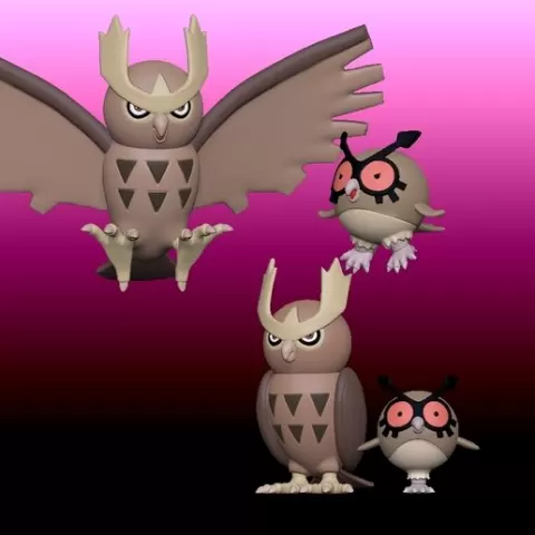 hoothoot & noctowl