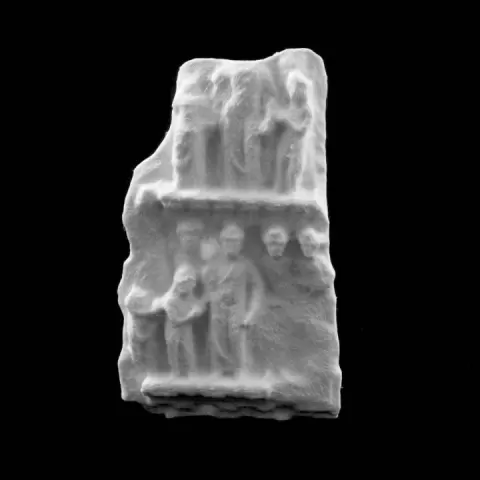 Fragment of a relief depicting a scene from the Jakata tales at The State Hermitage Museum, St Petersburg by Scan The World