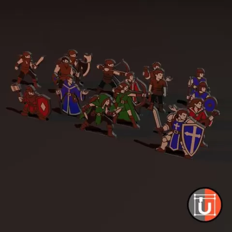 2.5D RPG Miniatures: Base Set