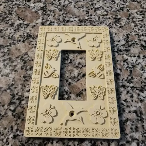 Custom Single Rectangle Outlet Cover - Spring Design