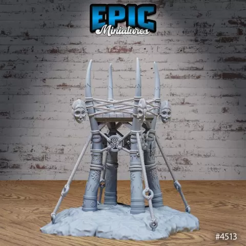 Watch Tower / Safari Building / Tribal House / Forgotten Utopia Architecture / African Tribes Base / Southern Structure / Settler Creation Encounter by Epic-Miniatures