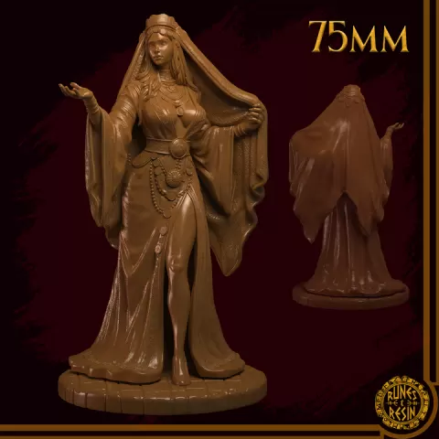Verda 75mm - Cleric Priestess Oracle - Priestess Cleric Oracle - Oracle Cleric Priestess - Cleric by Runes & Resin