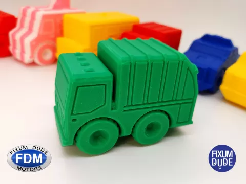 Fixum Dude Motors Print in Place Garbage Truck