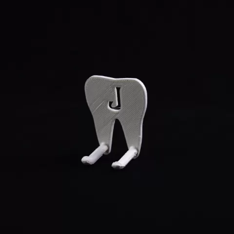 Personalized tooth shape toothbrush holder by j0s3b4