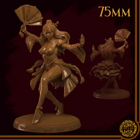 Shan Zu 75mm NSFW - Courtesan Bard Weaver - Bard Courtesan Weaver - Weaver Courtesan Bard by Runes & Resin