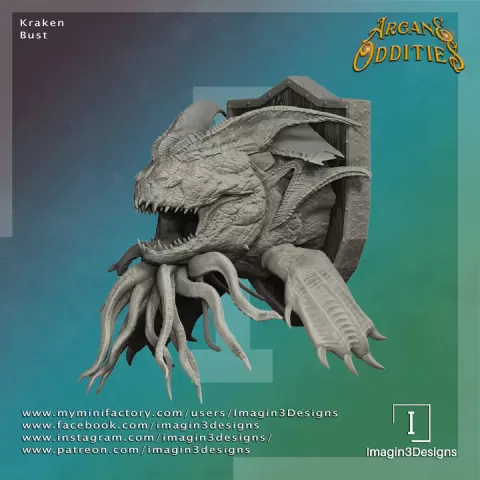 Kraken Bust by Imagin3Designs